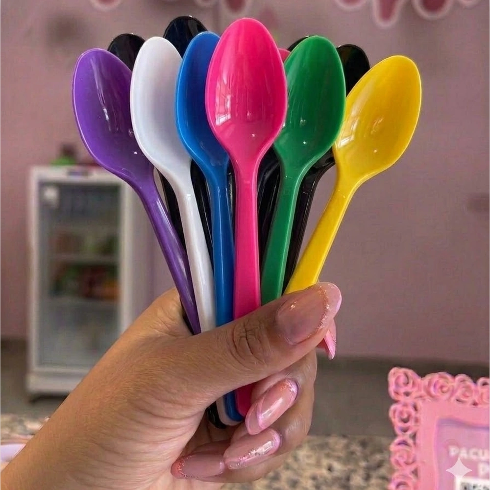 Colher plástica sobremesa atacado